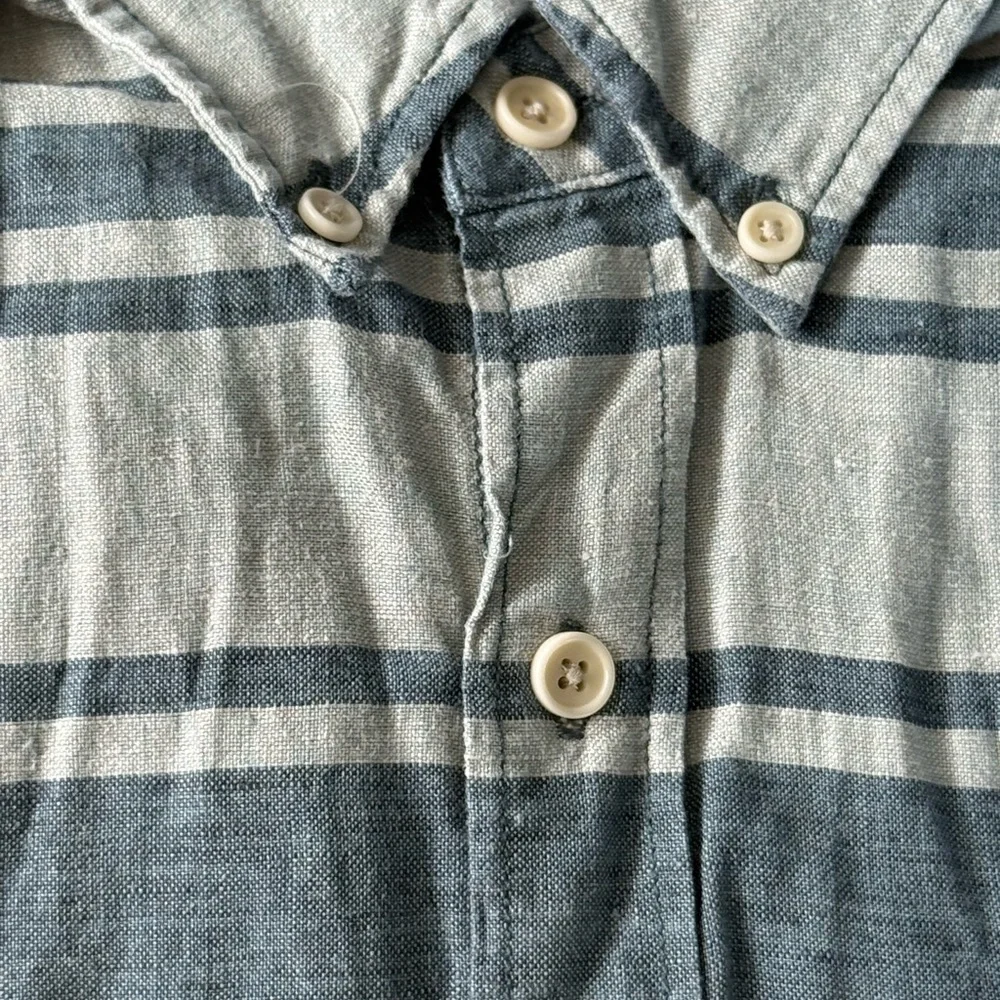J. Crew Striped Short Sleeve Button Down